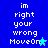 Blue background with white pixelated text reading 'im right your wrong MoveOn' and a small blue star symbol next to the word 'MoveOn'.