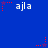 Blue background with repeated white text 'ajla' and red star-shaped pixel clusters in various positions.