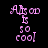 Pixelated pink text 'Airs on is so cool' on black background with white horizontal bars shifting position across frames.