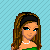 Pixel art contact sheet showing multiple frames of a female character named Taylor in green and white attire with brown hair, pearl necklace, and star symbol on shirt.