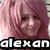 Two side-by-side show a person with pink hair and text labels, alongside an animated cartoon character with yellow hair and sparkles