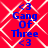 Red background with white diamond lattice pattern; blue text "<3 Gang Of Three <3" arranged in vertical