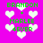 Pixelated green text on bright pink background with white heart shapes, displaying 'BRANDON + MARLEE 4EVER' in four identical arrangements.