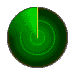 Green circular radar-like icon with concentric rings and a rotating yellow pointer showing sequential position changes.