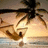 A static pixelated image shows a helicopter with a dark rotor and brown body against a gradient sky transitioning from light orange to pale blue.