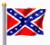 Animated Confederate flag on a pole with red, white, and blue colors showing subtle waving motion.