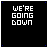 A 5x5 contact sheet of animated frames from a pixel art icon featuring text-based animation on black backgrounds with white, blue, and red text.