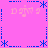 A static pixel art image with a bright pink background, blue dashed lines forming a , and repeated light pink text elements. The is bordered by blue asterisks at corners and midpoints. The text appears to be stylized and partially obscured. The image has no visible animation or motion changes. The overall style is retro and digital, with a focus on geometric patterns and color contrast. The image is static and does not contain any animation. The text elements are repeated in a symmetrical pattern across the image. The blue dashed lines form a central cross and additional horizontal and vertical lines, creating a -like structure. The blue asterisks are positioned at the corners and midpoints of the lines. The light pink text is faint and appears to be the same in all four