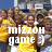 Pixelated image of multiple figures in yellow and brown tones with overlaid white text reading 'mizzou game' against a blue background.