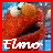 A 2x2 contact sheet of three animated frames showing a red Muppet character with white eyes and blue background, each frame containing partial text in pixelated font.