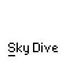Animated contact sheet of a yellow stick figure performing a sky dive sequence with arms outstretched and falling motion across multiple frames.
