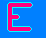 Pixelated pink letters E, r, i on blue background above C and a on blue background with gray border.