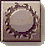 A circular icon with a textured border showing of an orange-yellow sphere transitioning from dark to bright and back, set against a neutral background