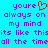 Pixelated text on cyan background with red heart symbol replacing 'i' in 'you're', repeated twice side-by-side.