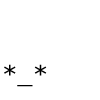 Static image with bold black text 'ENTER!' at top, two asterisk symbols flanking a horizontal line below left, and an asterisk-zero-asterisk-slash sequence on the right.
