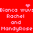 Red background with repeated white pixelated text and small pink heart/snowflake symbols, animated to alternate between two states.