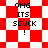 Red and white checkered background with pixelated text "OMG ITS SDUCK!" in four distinct arrangements across the image.