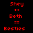 Red pixelated text on black background arranged in three vertical with identical repeated patterns