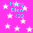 A static image with a bright pink background filled with white stars, displaying cyan text reading "Macy Ellen (33)" in four identical sections.