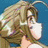Pixelated static image of a character with long flowing hair and a white garment against a blue background, likely from an anime-style buddy icon set.