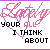 Pixelated text and heart shapes in multiple colors with static text below, arranged in a