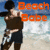 Pixelated beach scene with a person in dark clothing holding an object, overlaid by orange text reading 'Beach Babe' against a blue sky and sandy background.
