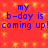 Red background with yellow starbursts and blue text reading "my b-day is coming up!" repeated twice in a