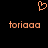 Pixelated orange heart symbol above two identical pixelated text strings on black background.