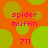 Orange background with green circles; pink text 'spider muffin' and '711' repeated in four quadrants.