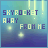 Pixelated icon with gradient background displaying text 'SKYROCKET AWAY FROM ME' and two glowing dots.