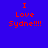 Four blue display red text reading "I Love Sydne!!!" with two featuring a white circular gradient overlay
