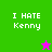 Four display "I HATE Kenny" text with a star icon changing color between green and purple backgrounds