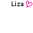 Pixelated text 'Liza' appears on both sides of a pink heart-shaped icon with visible pixelation.