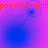 A pixelated animation with repeating text 'poked you!!' in orange over a purple-to-blue gradient background featuring circular ripple effects.