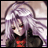 A pixelated anime-style character with long purple hair and red eyes appears on the left side of a contact sheet, while the right side displays text "Anime IM" above "COM" in white pixelated font against black background.
