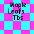 Four identical pixelated text blocks reading "Maple Leafs Tbs" on a shifting pink and cyan checkered background.