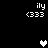 Pixelated white text 'ily' and '<333' above a heart symbol, with the heart changing from white to gray across observations.