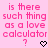 Pink pixelated text on pink background with black heart symbol and question mark below.