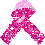 Pixelated pink and magenta ribbon-shaped figure with white accents, two distinct poses showing slight variations in limb positioning.
