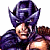 Pixelated character with purple helmet and armor on left, green background with 'Original Icons .com' text on right.