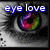 A four- displays a stylized eye with rainbow-colored iris and grayscale surrounding skin, each containing distinct text overlays