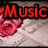 Red roses on a light fabric background with text overlays in red, white, and purple.