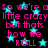 Pixelated text repeats 'So we're a little crazy but that's how we roll' over a black background with cyan stars.