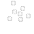 Six white constellation-like line drawings on gray background with one pixelated character icon below text "constellation buddy".