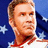 A pixelated image shows a person in a white shirt with red stripes against a blue background with white stars, next to a red with blue text reading "Shake and Bake."