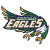 Pixelated static icon of a stylized fish with green and blue scales, white underbelly, and yellow accents on fins and tail, featuring visible text across its body.