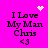 Pixelated text on bright pink background with animated heart and star effects above four identical static text blocks.