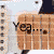 A 3x3 contact sheet of seven animated frames showing a guitar neck and headstock with text overlays, arranged in chronological order from left to right then top to bottom.