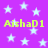 Purple background with white stars and yellow text reading 'AishaD1' repeated four times in a pattern