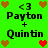 Green background with repeated text and heart icons in brown and red, showing animation changes between frames.